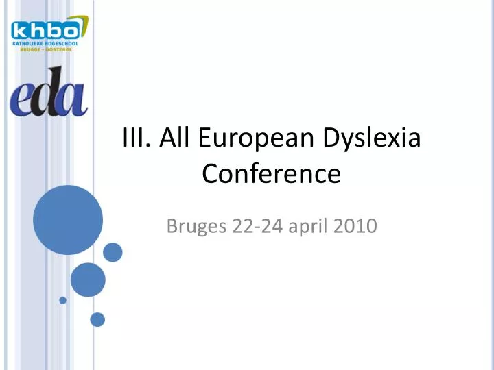 iii all european dyslexia conference