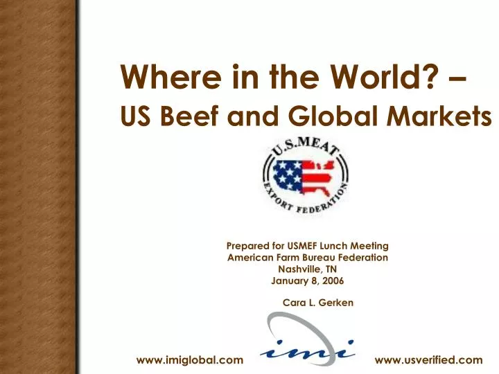 where in the world us beef and global markets