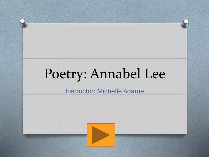 poetry annabel lee