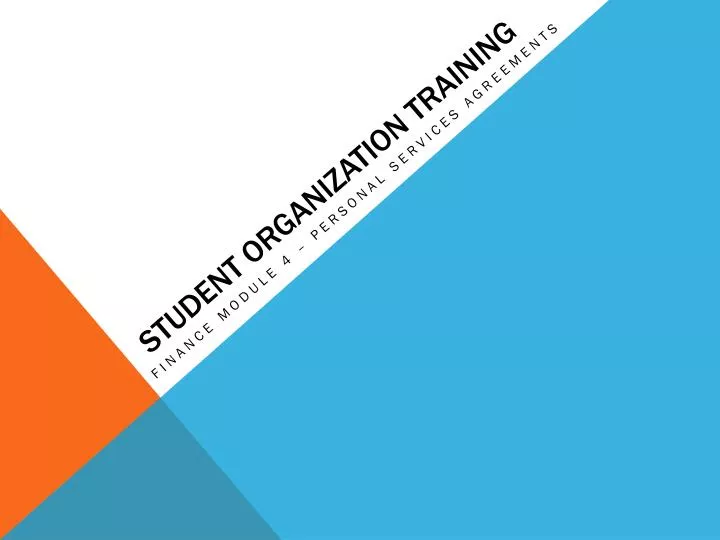 student organization training