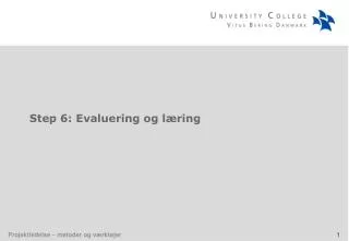 step 6 evaluering og l ring