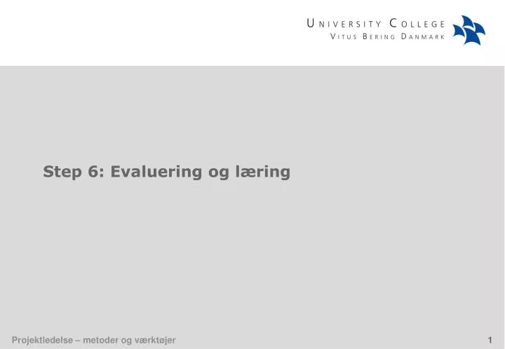 step 6 evaluering og l ring