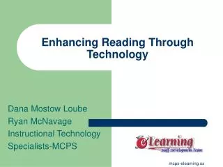 Enhancing Reading Through Technology