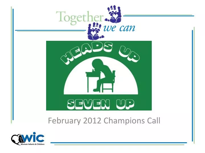 february 2012 champions call