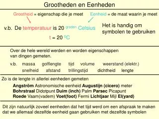grootheden en eenheden