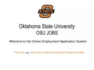 Oklahoma State University OSU JOBS