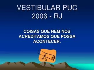 vestibular puc 2006 rj