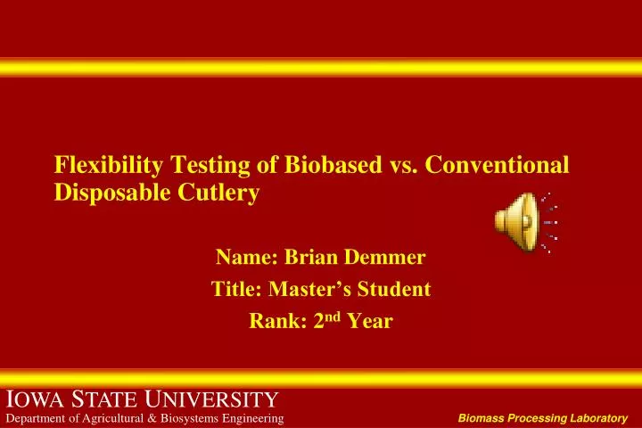 flexibility testing of biobased vs conventional disposable cutlery