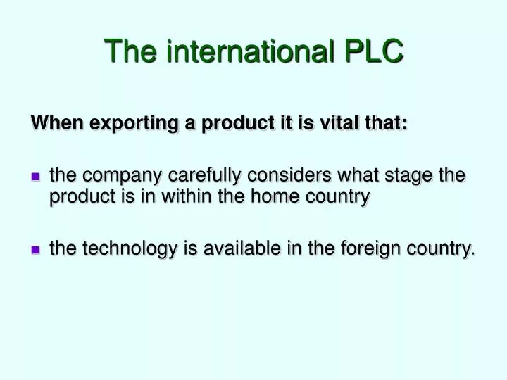 the international plc