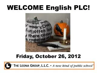 WELCOME English PLC!