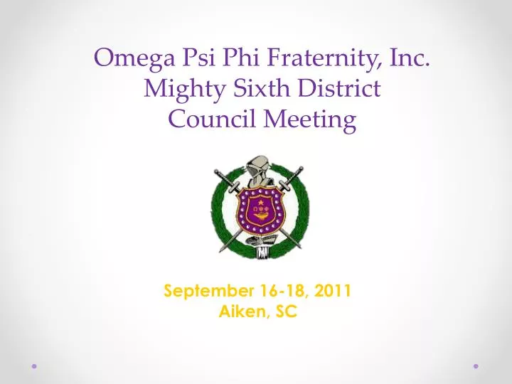 omega psi phi fraternity inc mighty sixth district council meeting