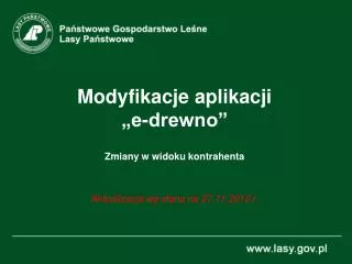 modyfikacje aplikacji e drewno