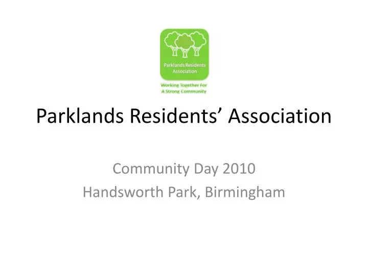 parklands residents association