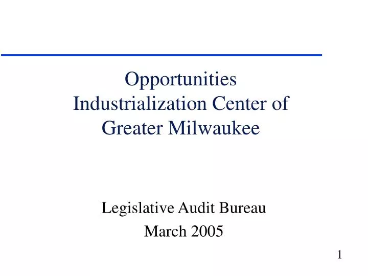 opportunities industrialization center of greater milwaukee