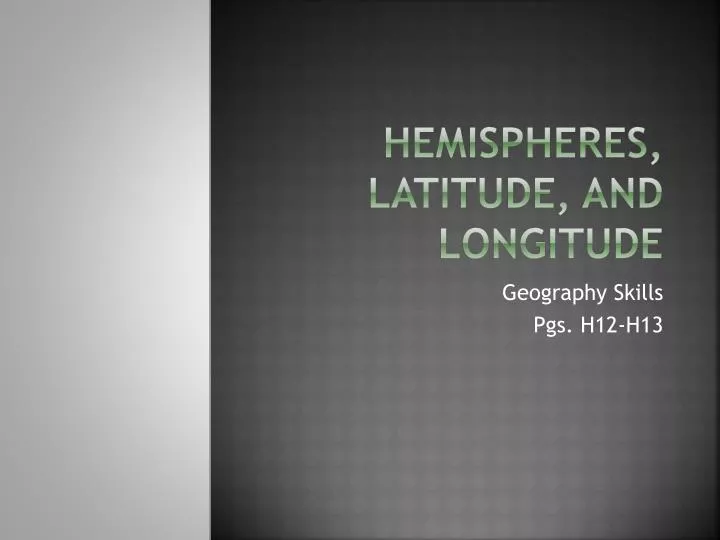 hemispheres latitude and longitude