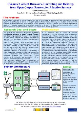 Dynamic Content Discovery, Harvesting and Delivery, from Open Corpus Sources, for Adaptive Systems