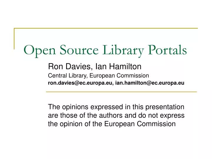 open source library portals