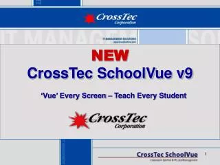 NEW CrossTec SchoolVue v9
