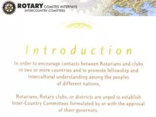 Intercountry committees promote contact between districts