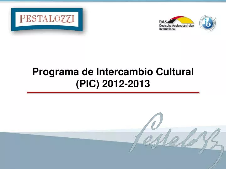 programa de intercambio cultural pic 2012 2013