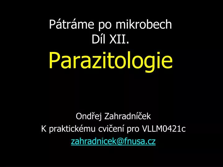 p tr me po mikrobech d l xii parazitologie
