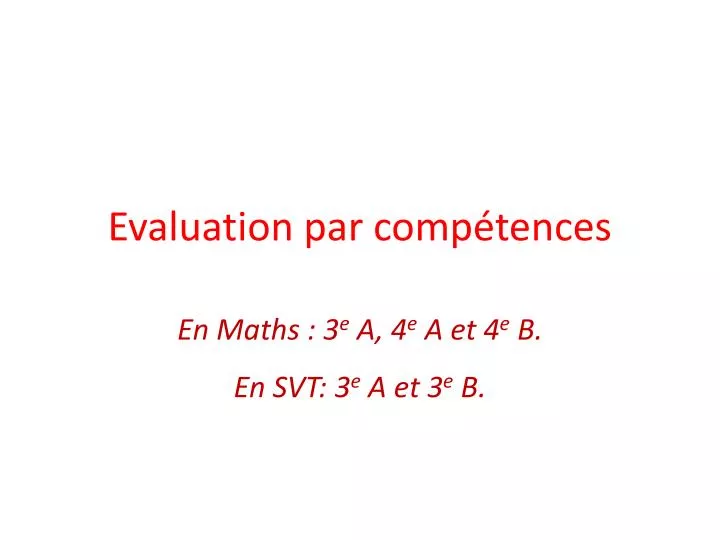 evaluation par comp tences