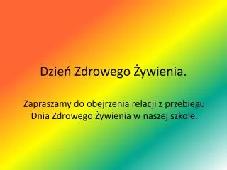dzie zdrowego ywienia