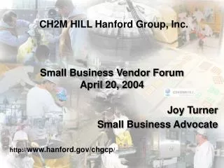 Small Business Vendor Forum April 20, 2004