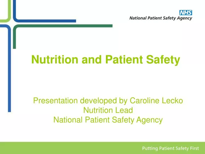 nutrition and patient safety