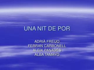 una nit de por