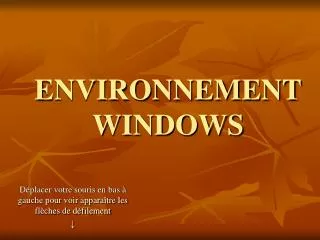 environnement windows