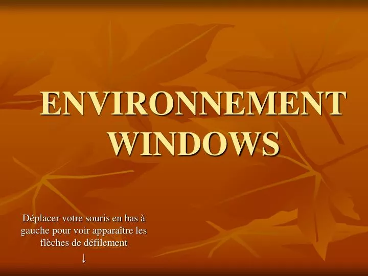 environnement windows