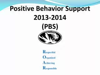Positive Behavior Support 2013-2014 (PBS)