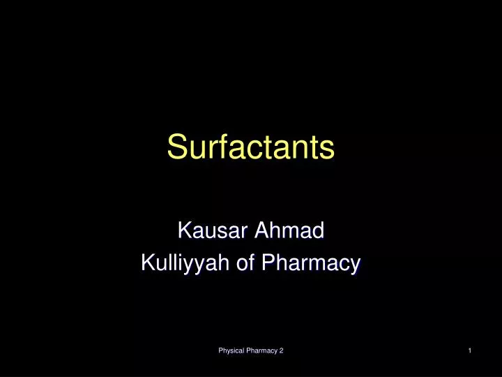 surfactants