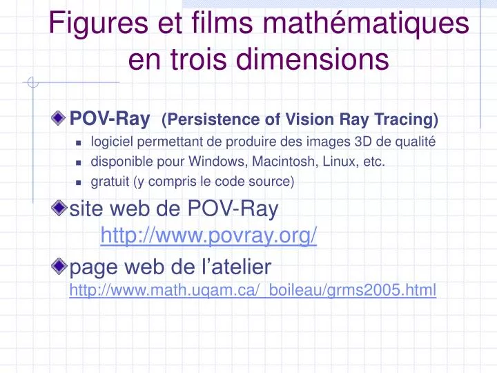 figures et films math matiques en trois dimensions