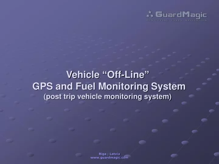 vehicle off line gps and fuel monitoring system post trip vehicle monitoring system