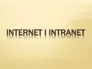 internet i intranet