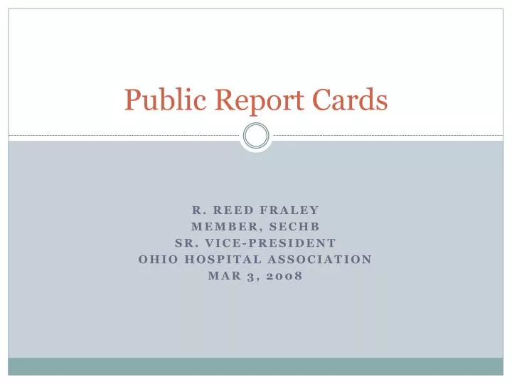 public report cards