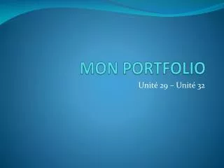 mon portfolio