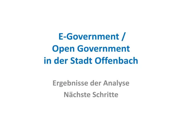e government open government in der stadt offenbach
