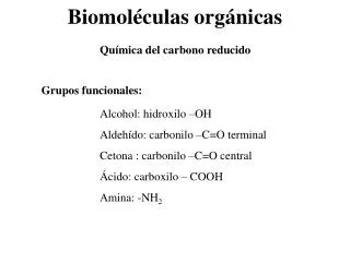biomol culas org nicas