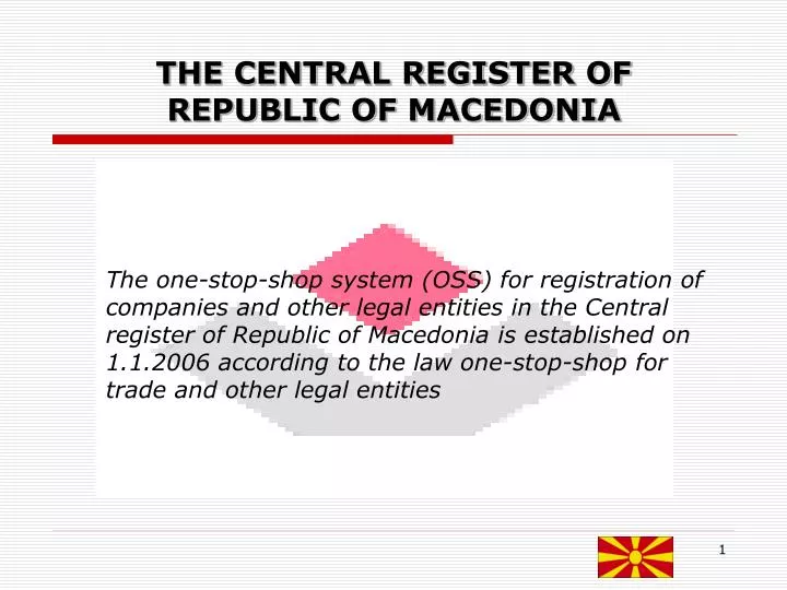the central register of republic of macedonia