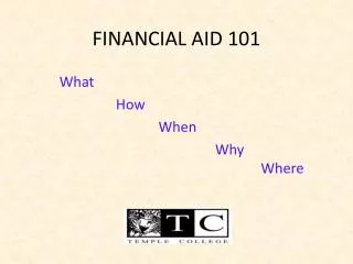 FINANCIAL AID 101