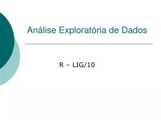 an lise explorat ria de dados