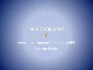 nos sponsors