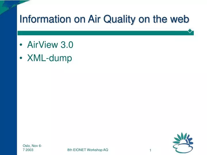 information on air quality on the web