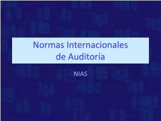 normas internacionales de auditor a