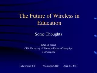 The Future of Wireless in Education