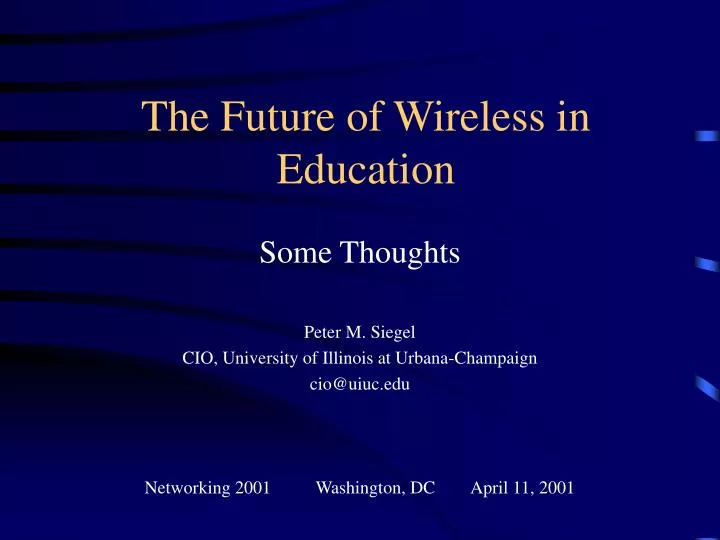 the future of wireless in education