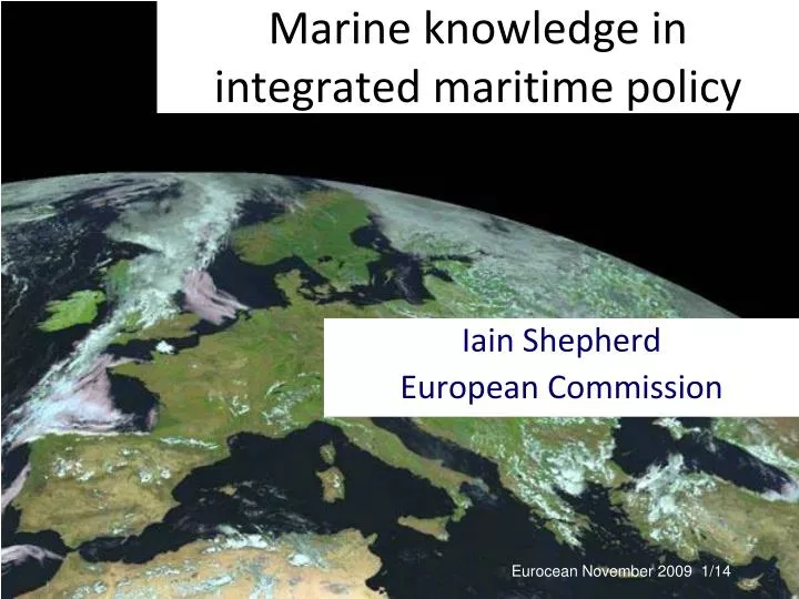 marine knowledge in integrated maritime policy